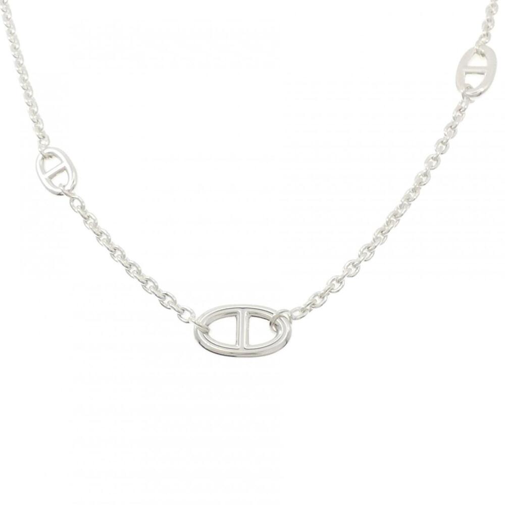 HERMES Silver Necklace